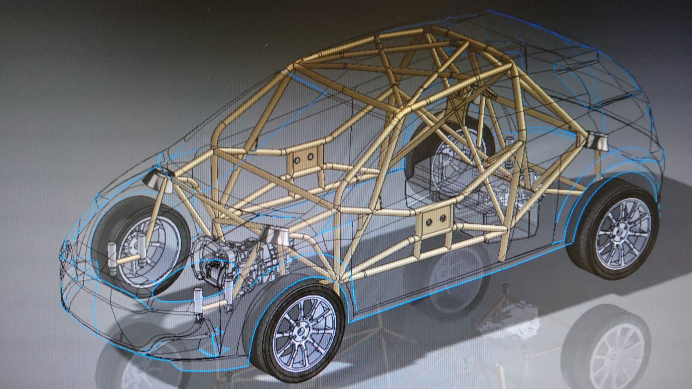 Fase di costruzione auto da rally step2 Italia Factory