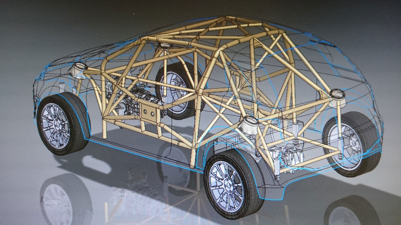 Fase di costruzione auto da rally step2 Italia Factory